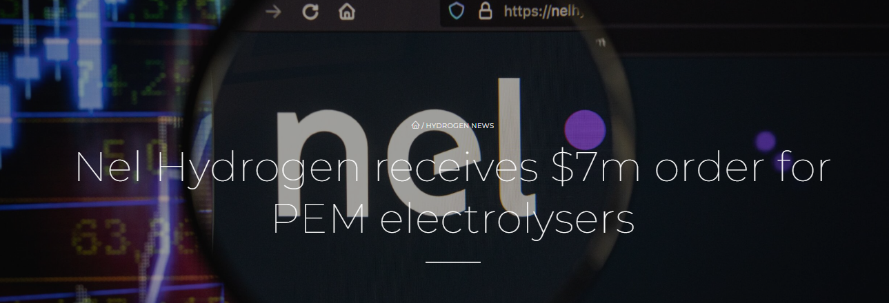 Nel Hydrogen receives $7m order for PEM electrolysers
