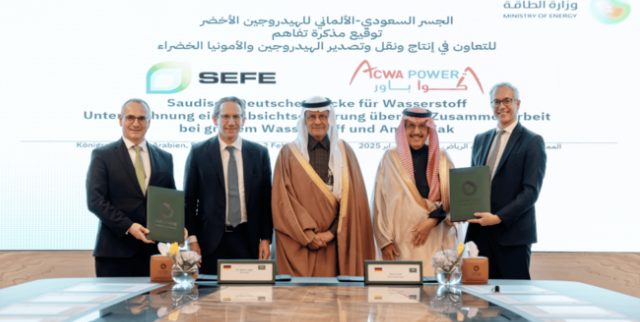 SEFE unites with ACWA Power to supply green hydrogen to Europe